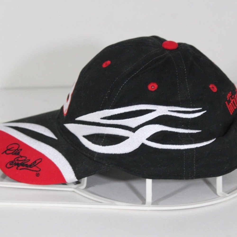 Vintage Dale Earnhardt Nascar Flames Hat Cap Black - Picture 2 of 7